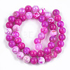 Dyed Natural Agate Beads Strands G-T109-6mm-05-2