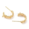 Brass Stud Earring Findings KK-C099-17G-2