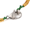 Natural Prehnite Nuggets Beaded Necklaces NJEW-P312-01P-3