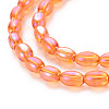Electroplate Transparent Glass Beads Strands EGLA-T020-11-A01-3