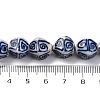 Handmade Blue and White Porcelain Beads Strands PORC-I027-07-4