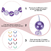10Pcs Glass Pearl & Plastic  Locking Stitch Markers HJEW-DR00062-5