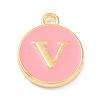 Golden Plated Alloy Enamel Charms ENAM-Q437-14V-1