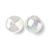 UV Plating Luminous Transparent Acrylic Beads OACR-P010-05D-4
