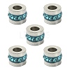 201 Stainless Steel Polymer Clay Rhinestone Inlaid Beads RB-YW0001-11E-1