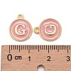 Golden Plated Alloy Enamel Charms X-ENAM-S118-07G-3