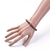 Unisex Wood Beads Stretch Bracelets BJEW-JB04958-01-4