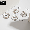 4Pcs Alloy Finger Rings Sets WG7802C-24-4