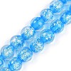 Handmade Gold Foil Lampwork Beads Strands LAMP-Q002-01C-1