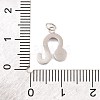 316 Stainless Steel Micro Pave Cubic Zirconia Pendants STAS-K284-01G-P-3