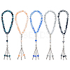 5Pcs 5 Colors Alloy Charm Bracelets BJEW-PH0004-68-1