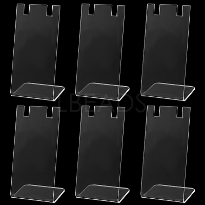 10Pcs L Shaped Acrylic Single Necklace Display Stands NDIS-SC0001-02A-1