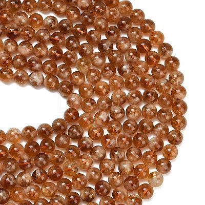 Hearted Natural Citrine Beads Strands G-L663-A02-10mm-1