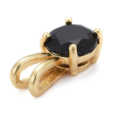 Brass Micro Pave Cubic Zirconia Pendants KK-P192-04-G04-1
