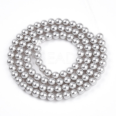 Baking Paint Pearlized Glass Pearl Bead Strands HY-N002-4mm-A03-1