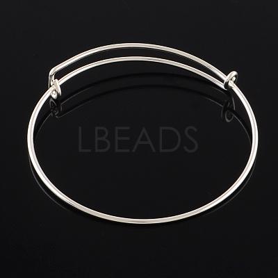 Adjustable Iron Expandable Bangle Making BJEW-YW0001-03RG-1