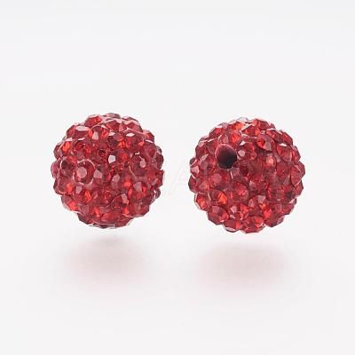 Polymer Clay Rhinestone Beads RB-K050-8mm-C22-1