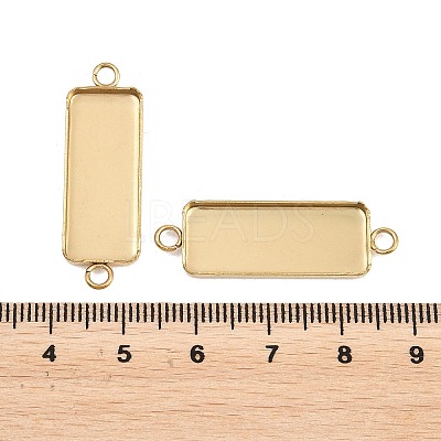 Ion Plating(IP) 304 Stainless Steel Cabochon Connector Settings STAS-F222-032G-1