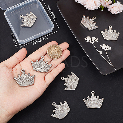 8Pcs 304 Stainless Steel Pendants STAS-BBC0003-66-1