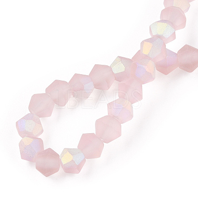 Imitate Austrian Crystal Bicone Frosted Glass Beads Strands LS-EGLA-A039-T3mm-MB26-1
