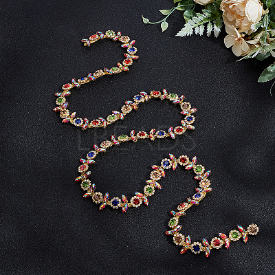 1Yard Iron Glass Rhinestone Chains FIND-AR0006-66-1