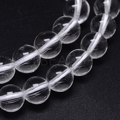 Round Natural Grade AA Quartz Crystal Beads Strands X-G-H1648-8mm-01N-AA-1