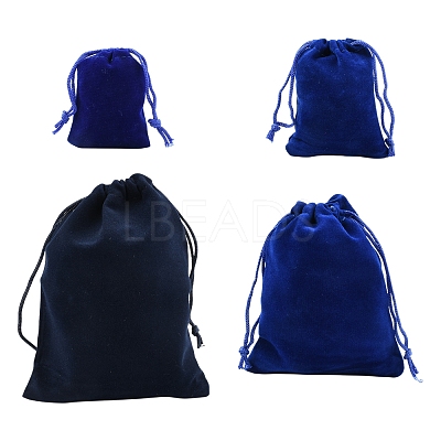 30Pcs Rectangle Velvet Pouches TP-FS0001-02C-1