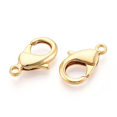Brass Lobster Claw Clasps KK-YW0004-01E-G-1