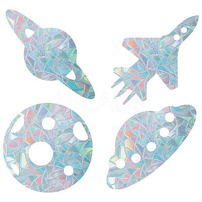 Waterproof PVC Colored Laser Stained Window Film Adhesive Stickers DIY-WH0256-041-1