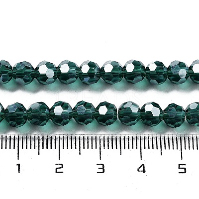 Electroplate Transparent Glass Beads Strands EGLA-A035-T6mm-A18-1