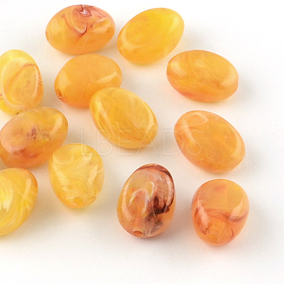 Oval Imitation Gemstone Acrylic Beads LS-X-OACR-R052-06-1