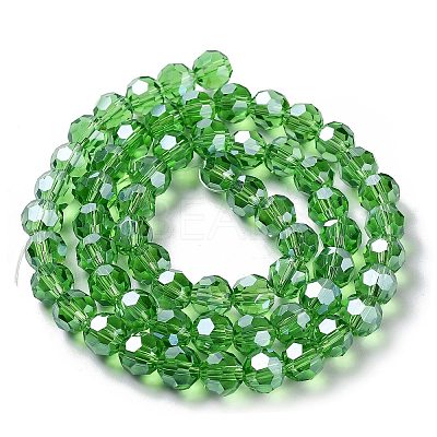 Electroplate Glass Bead Strands X-EGLA-R015-8mm-14-1