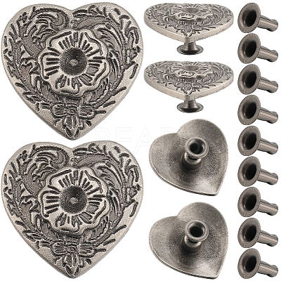 20 Sets Zinc Alloy Coin Collision Rivets FIND-CP0001-88-1