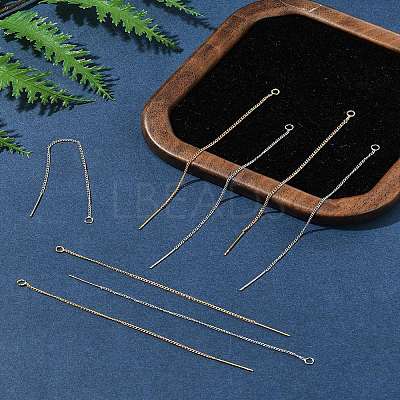 8Pcs 2 Colors Brass Stud Earring Findings KK-FS0001-52-1