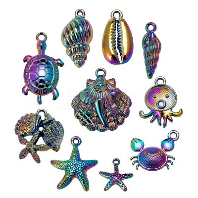 20Pcs 10 Style Alloy Pendants FIND-LS0001-22MC-1