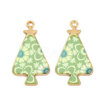 Christmas Theme Rack Plating Alloy Pendants FIND-M020-02A-G-1