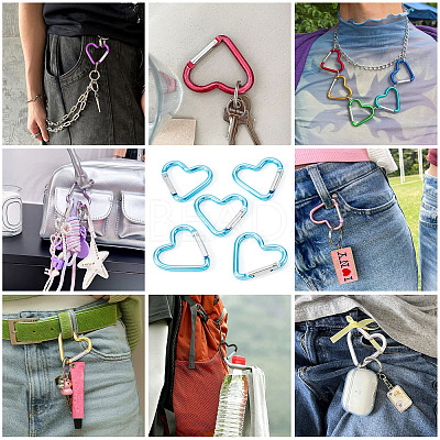 5Pcs Zinc Alloy Spring Gate Rings FIND-TA0009-73L-1