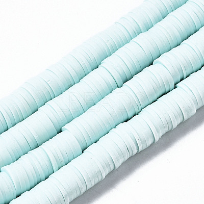 Handmade Polymer Clay Beads Strands CLAY-R089-8mm-142-1
