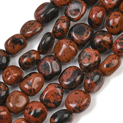 Natural Mahogany Obsidian Beads Strands GG-CBA787B-A19-1
