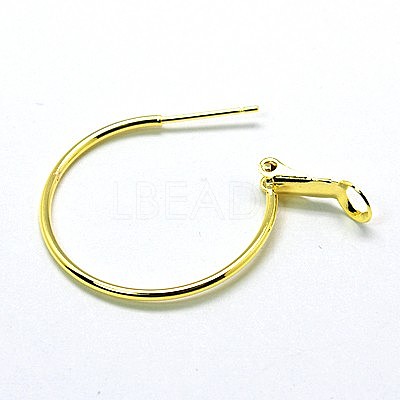Brass Hoop Earrings X-EC259-G-1
