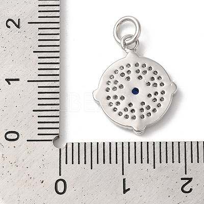 Rack Plating Brass Cubic Zirconia Pendants KK-Z056-26P-1