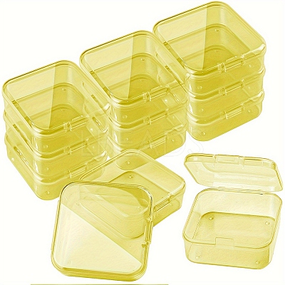 Square Plastic Bead Containers with Hinged Lid PW-WG65EE9-04-1