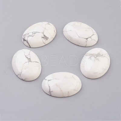 Natural Howlite Flat Back Cabochons G-G741-22x30mm-19-1