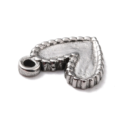 304 Stainless Steel Charms Cabochon Settings for Enamel STAS-B024-09P-1