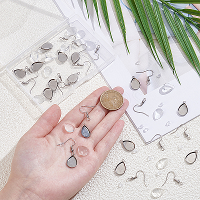 30Pcs 304 Stainless Steel Earring Hooks STAS-SP0002-06P-1