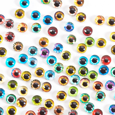 Flat Back Glass Cabochons GGLA-SZ0001-01A-1