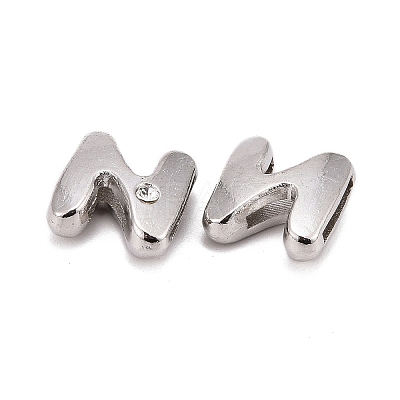 Letter Slider Beads for Watch Band Bracelet Making X-ALRI-O012-N-NR-1