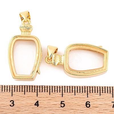 Rack Plating Brass Locket Pendants KK-F874-01G-10-1