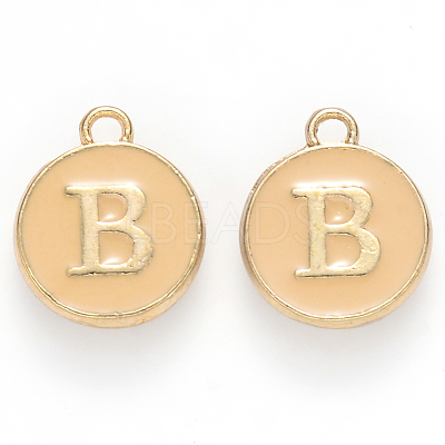 Golden Plated Alloy Enamel Charms ENAM-S118-06B-1