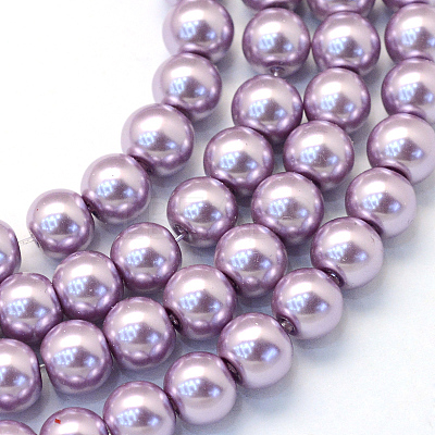 Baking Paint Glass Pearl Bead Strands X-HY-Q003-3mm-44-1